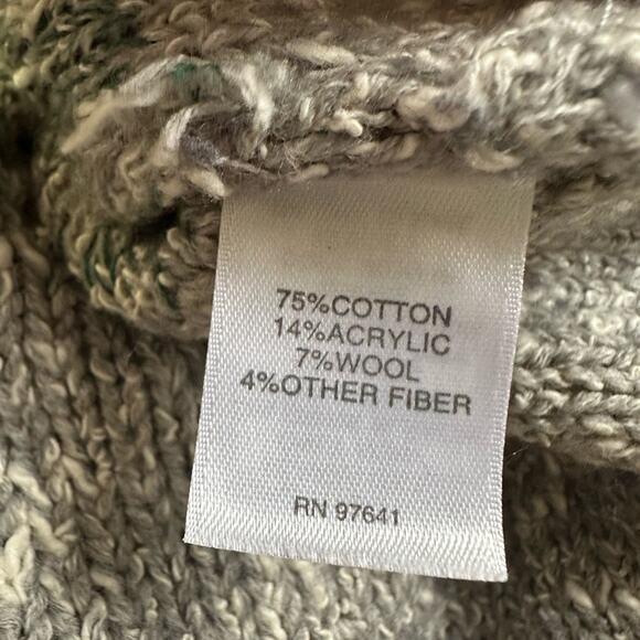 J. Jill Grey Blue Cowl Neck Sweater Small Oversized Ombre Cozy Fall Wool Tunic - Picture 5 of 5